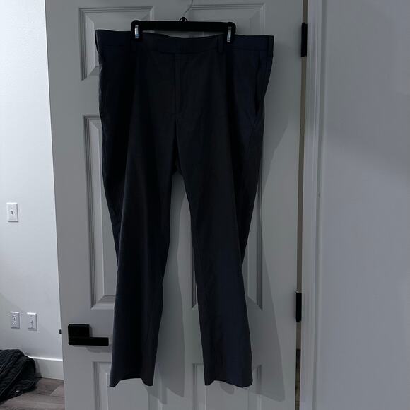 Louis Raphael Comfort Stretch Solid Skinny Fit Flat Front Dress Pant - Picture 9 of 9